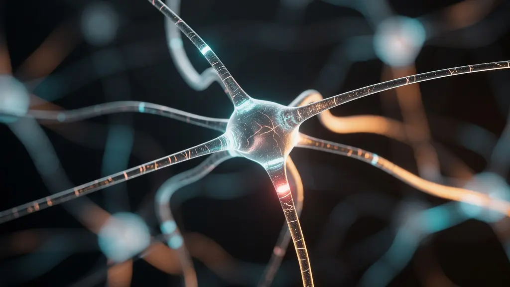 Vue macro artistique de connexions neuronales actives représentant l'activité cérébrale