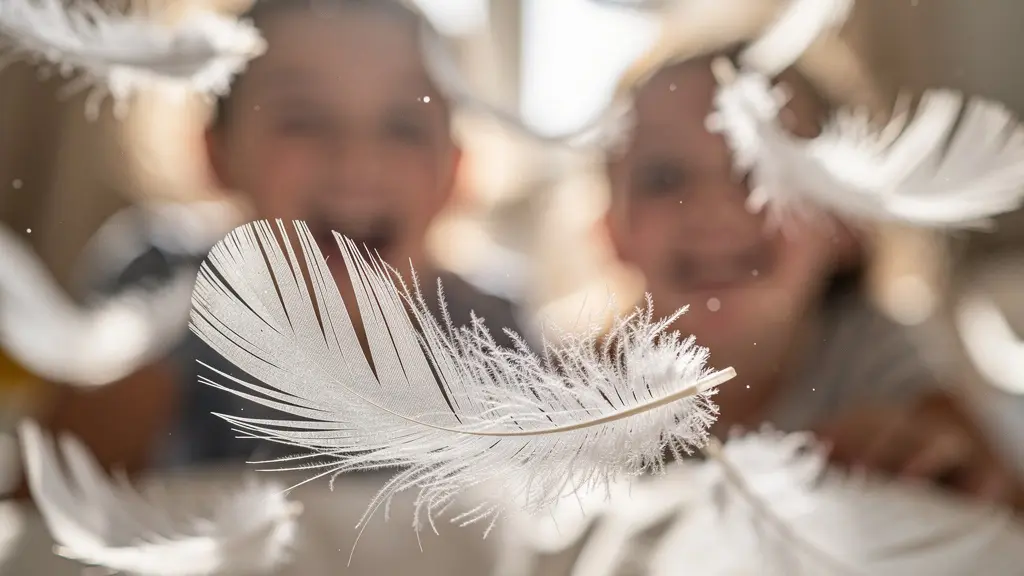 Bataille d'oreillers joyeuse entre frère et sœur dans un salon
