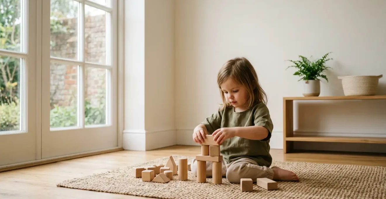 Jouets en bois naturels et simples favorisant l'autonomie créative des jeunes enfants